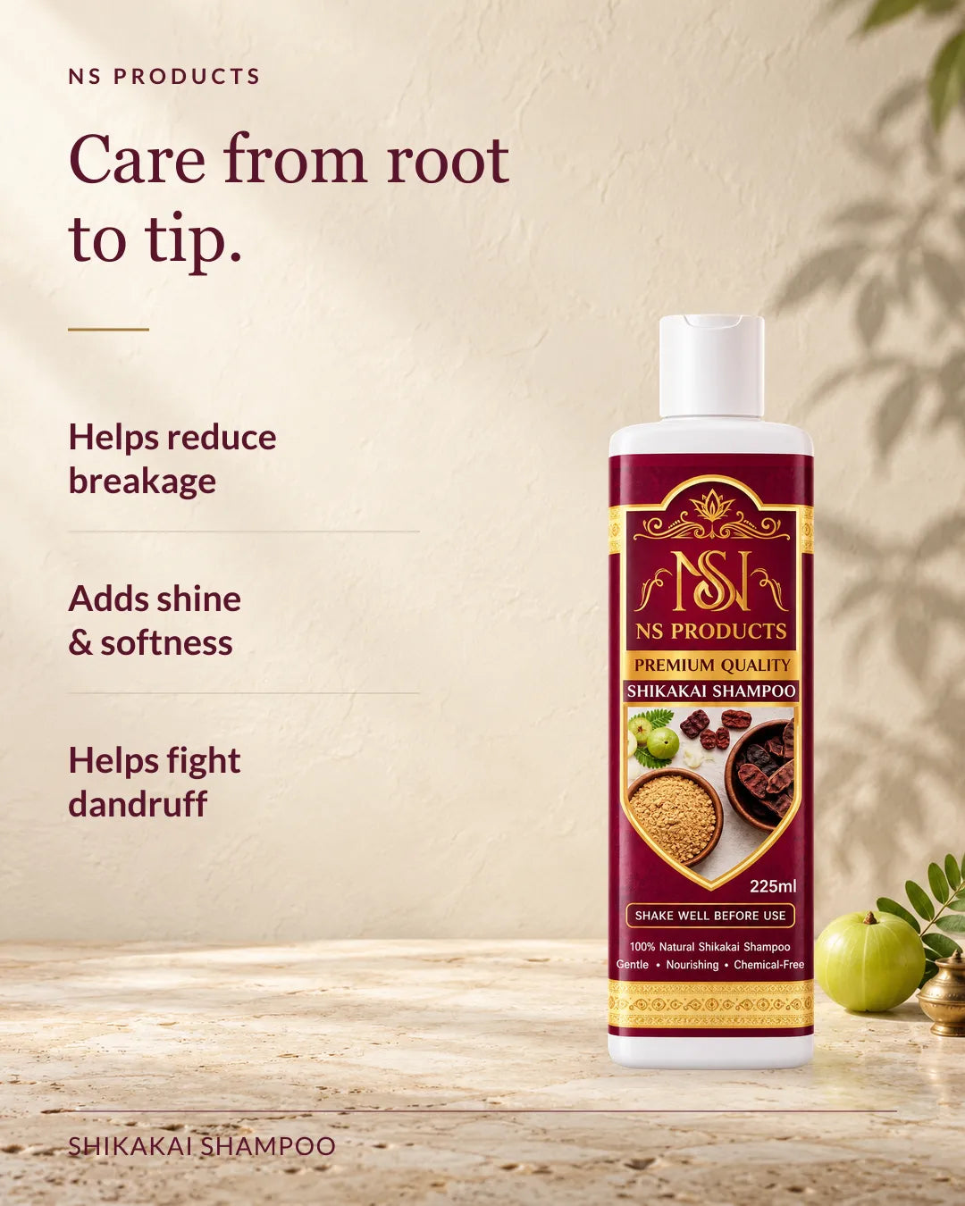 NS Shikakai Shampoo – 225 ml