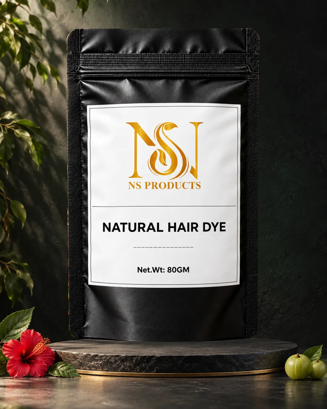 NS Natural Hair Dye in its supplied botanical setting